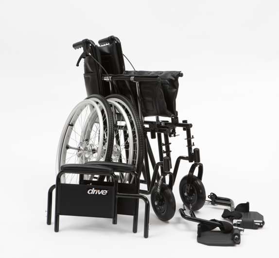 Fauteuil roulant lourd Sentra Enigma EC Bariatric de Drive DeVilbiss, auto-propulsé, grandes roues, largeurs d'assise 20" 22" 24", poids utilisateur maximal 200 kg 31 stone - STD20ECDDA-SFBLK STD22ECDDA-SFBLK STD24ECDDA-SFBLK