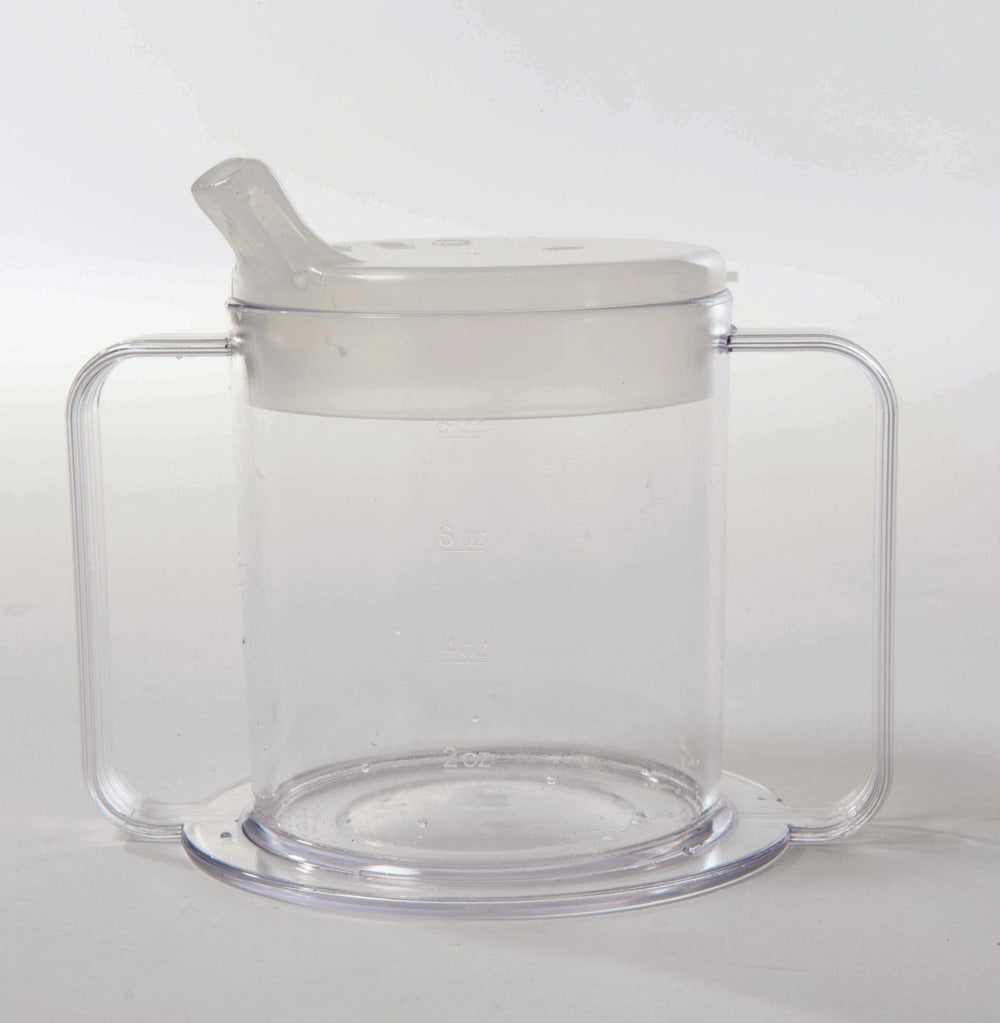 Drive Medical Universal Cup with Lid Beaker flask Spill Proof 2 handle Elderly RTL3515
