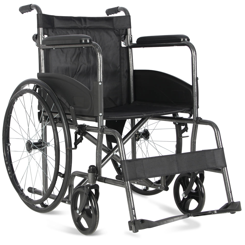 Aidapt Deluxe self Propelled Transit Chair VA163HAM and replacement footrests
