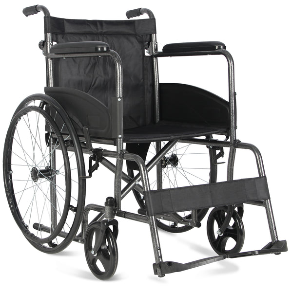 Aidapt Deluxe self Propelled Transit Chair VA163HAM and replacement footrests