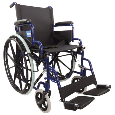 Aidapt Self Propelled Steel Transit Chair VA166 Black Blue Red Hammered