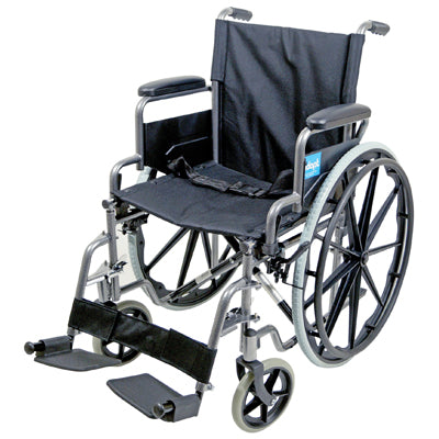 Aidapt Self Propelled Steel Transit Chair VA166 Black Blue Red Hammered