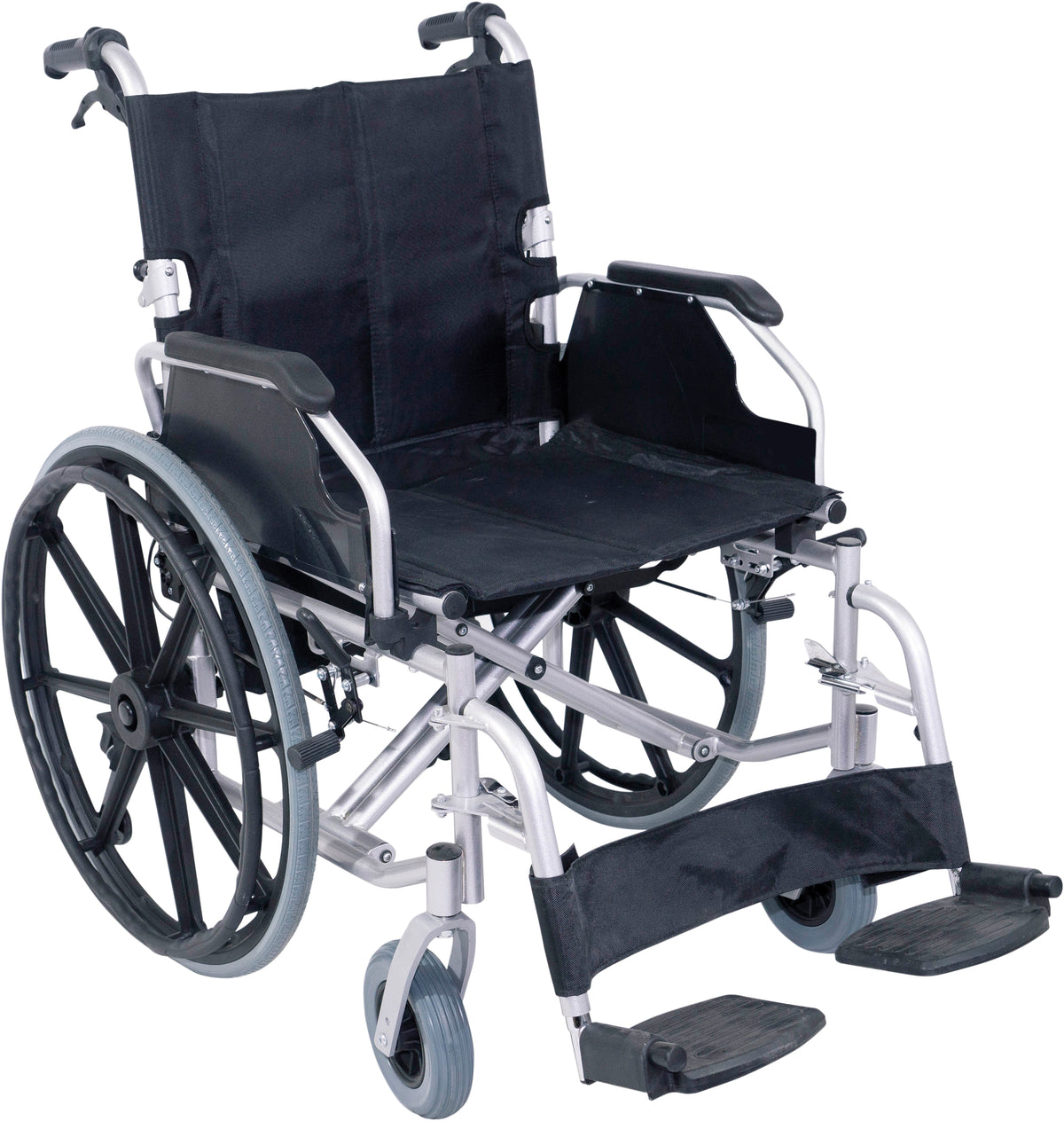 Aidapt The Consort Deluxe Self Propelled Steel Wheeled Chair VA166SILVER