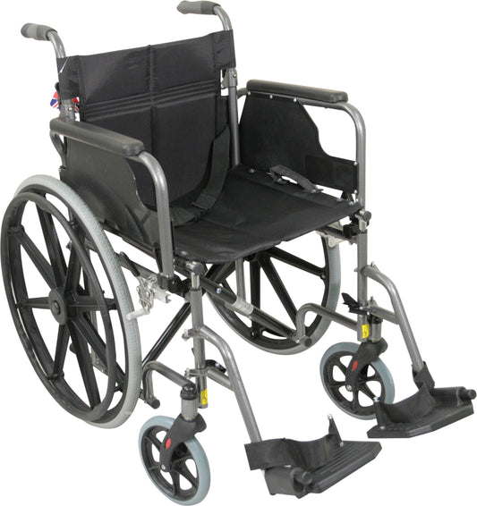 Aidapt Deluxe Self Propelled Steel Wheelchair VA167 Folding