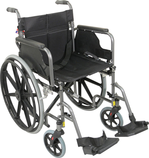 Aidapt Deluxe Self Propelled Steel Wheelchair VA167 Folding