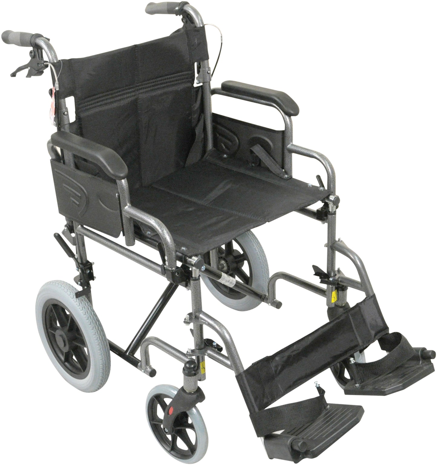 Aidapt Deluxe Attendant Propelled Steel Wheelchair VA169 and spare 12" castor and spare side panels