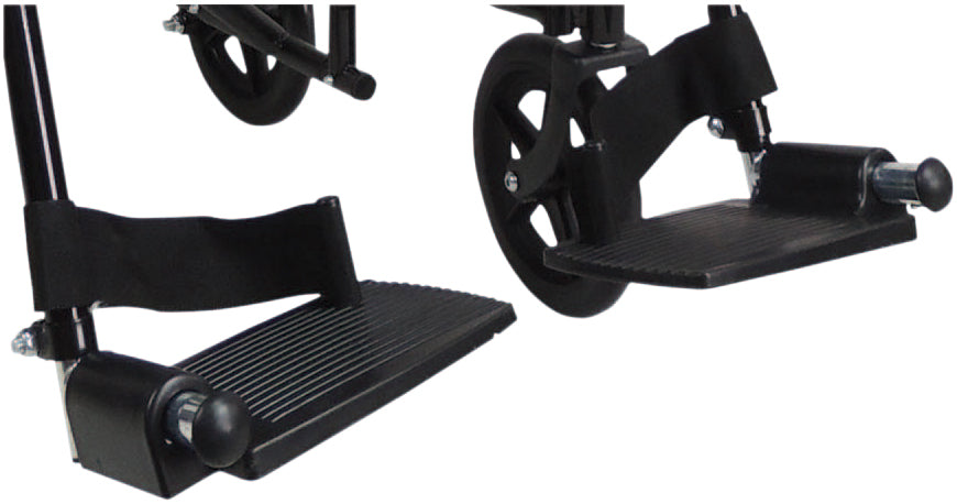 Aidapt Pair of Footrests for the VA171 in Black Aidapt Transit Chair VA171FR VA171FBL Blue Black Silver Red