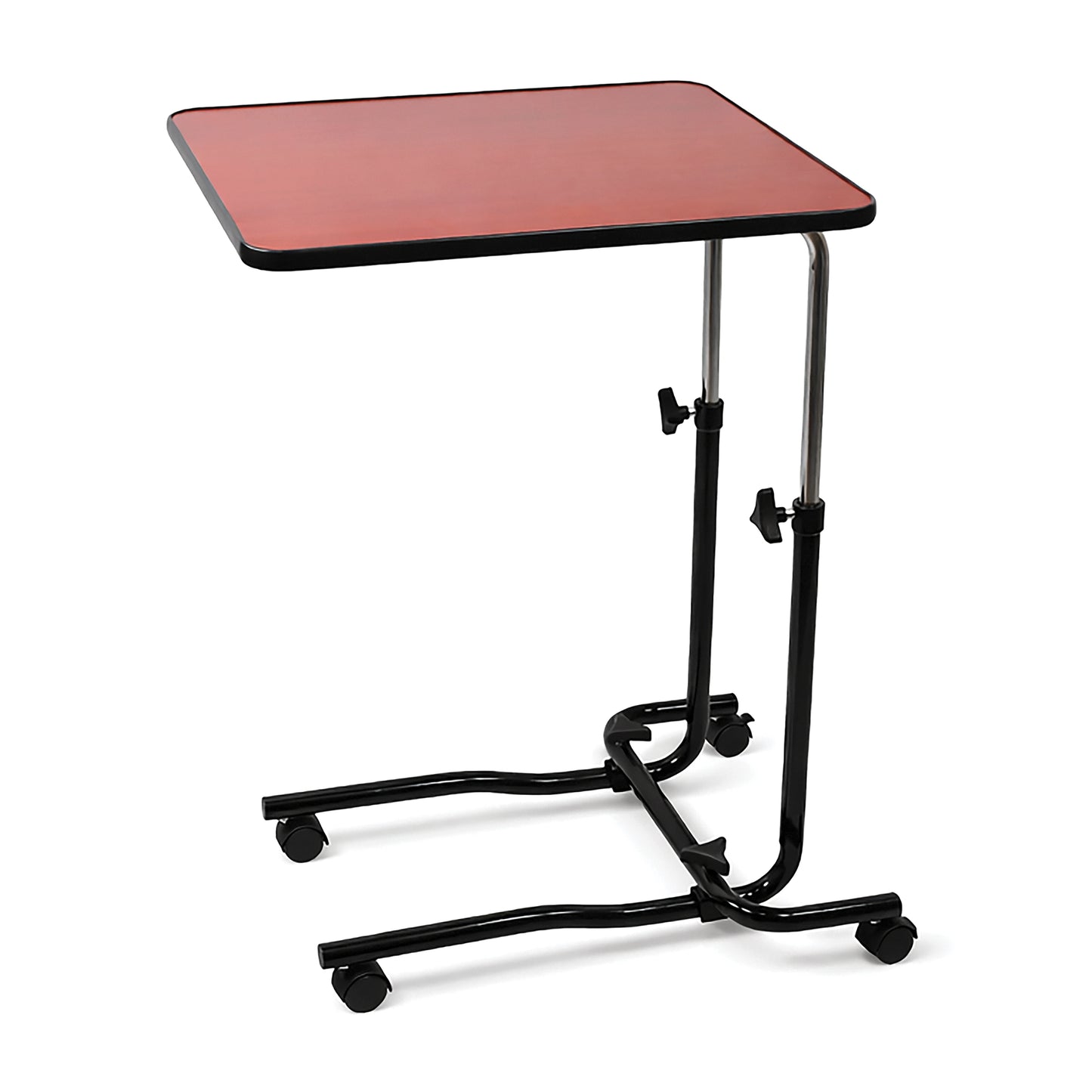 Aidapt Canterbury Dark Wood Over Bed Chair Under Table Hospital Type Adjustable Tilt Top With or Without Wheels VG832AA VG866A