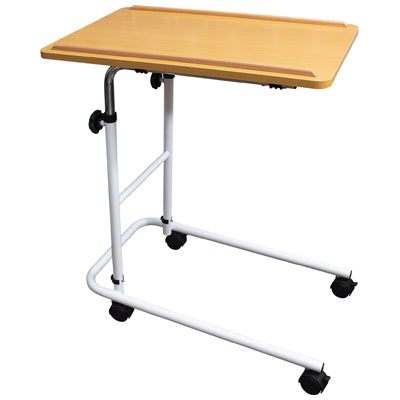 Aidapt Economy Heavy Duty Over bed Chair Table With or Without Castors Adjustable Tilt VG832B VG866B