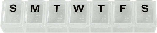 Pilulier hebdomadaire petit Aidapt Transparent/Blanc VM930A