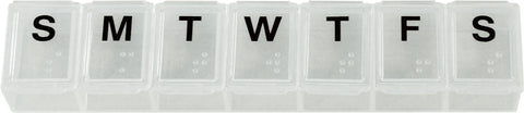 Aidapt Small Weekly Pill Dispenser Clear/White VM930A