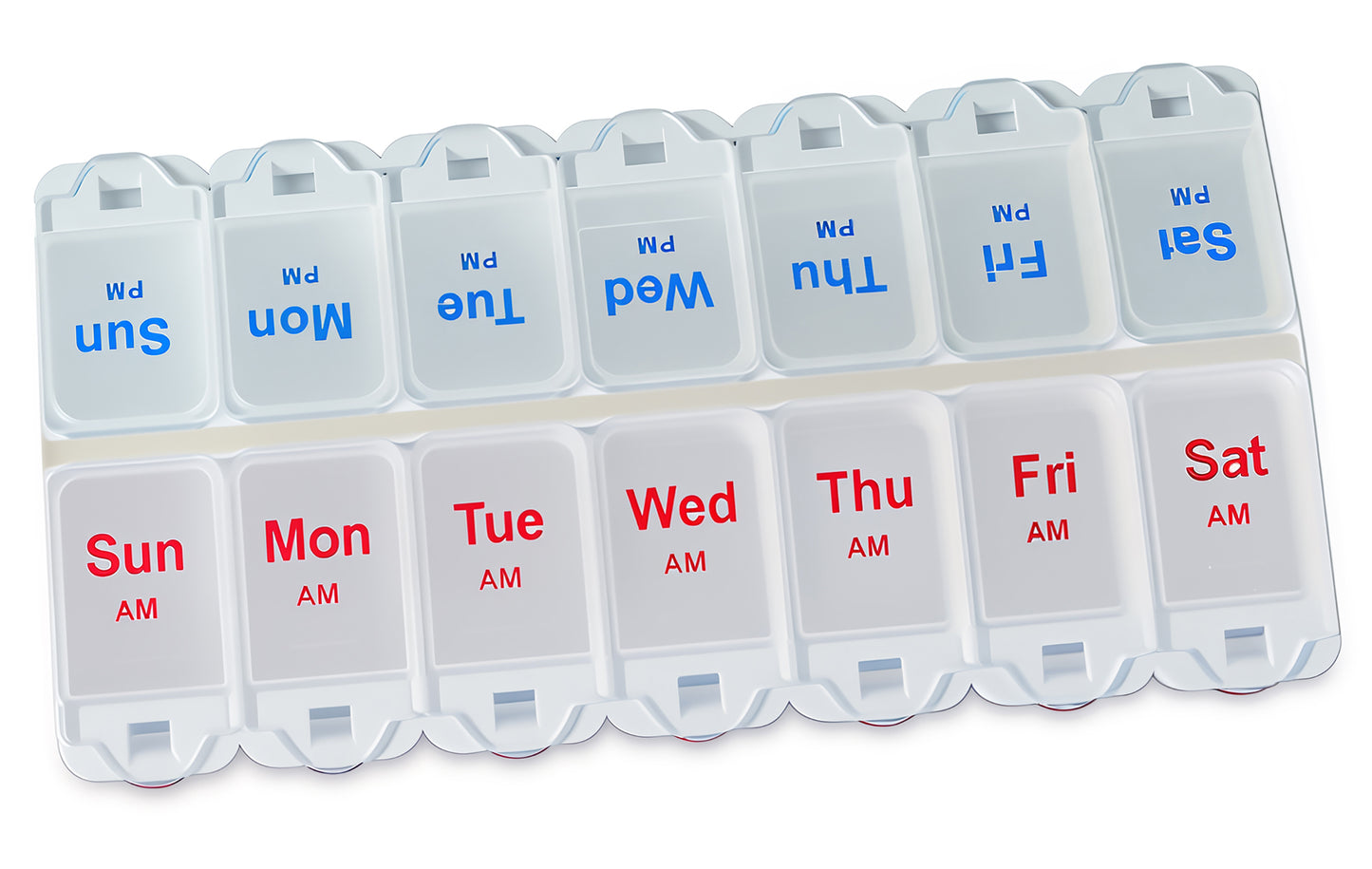 Aidapt Deluxe AM/PM Weekday Pill Dispenser with Push Button Release VM931AB