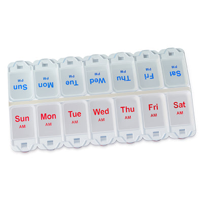 Aidapt Deluxe AM/PM Weekday Pill Dispenser with Push Button Release VM931AB
