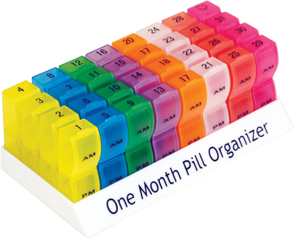 Aidapt Colourful Bright Week and Day or Monthly 31 Day Multi Pill Dispenser VM931AD VM931AC