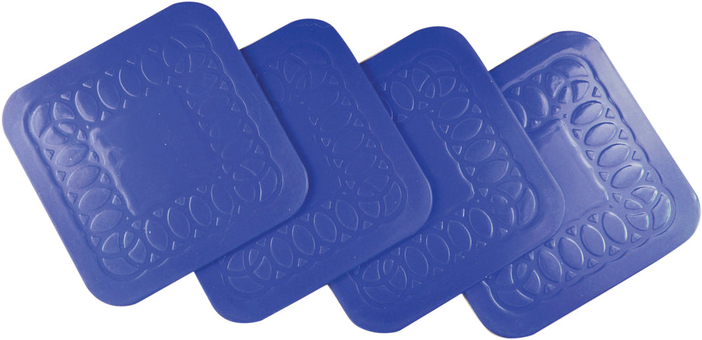 Aidapt Tenura Anti Slip Silicone Rubber Square Coaster (Pack of 4)