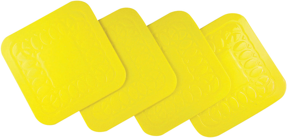 Aidapt Tenura Anti Slip Silicone Rubber Square Coaster (Pack of 4)