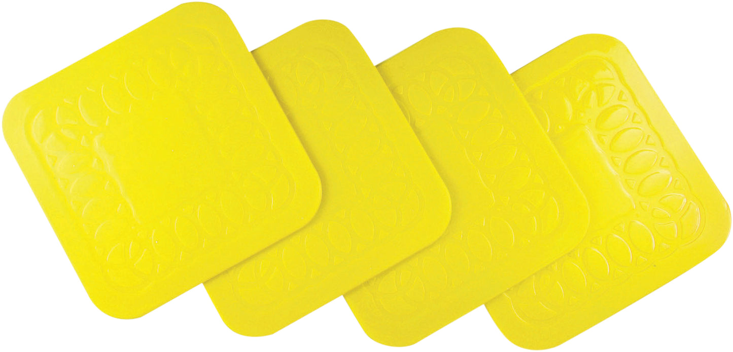 Aidapt Tenura Anti Slip Silicone Rubber Square Coaster (Pack of 4)