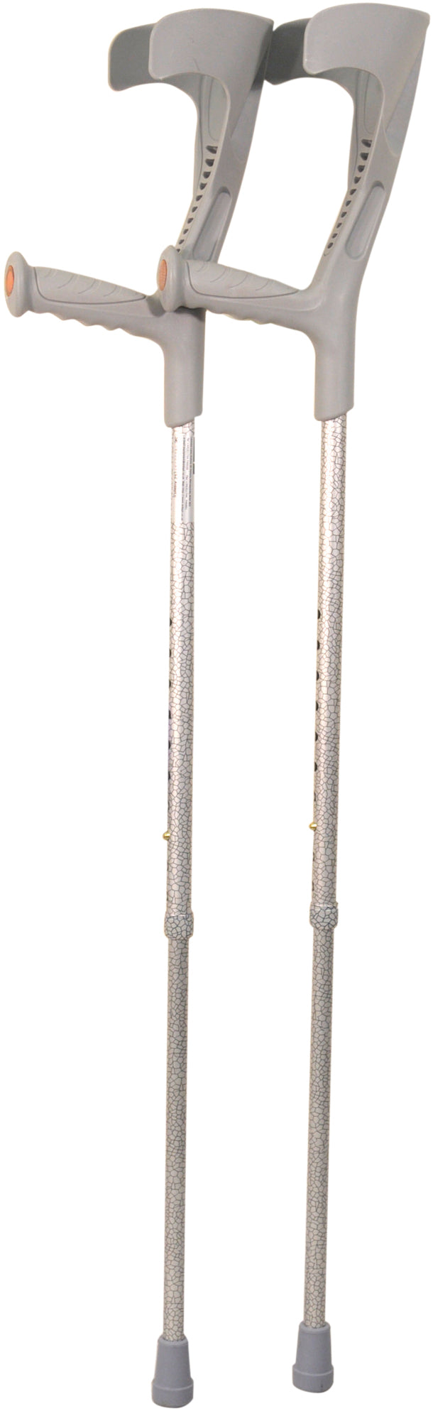 Aidapt Deluxe Patterned Forearm Crutches (Pair) VP146SA Silver Grey Crackle
