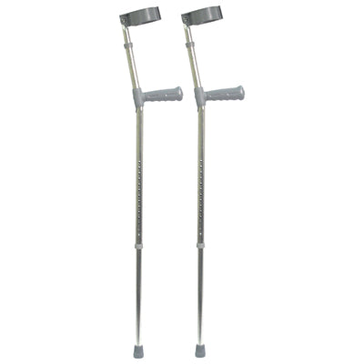 Béquilles doubles réglables ultra robustes Aidapt pour personnes obèses, réglables, couleur argent, légères VP149A