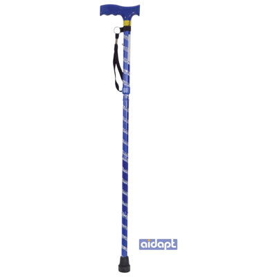 Aidapt Extendable Plastic Handled Walking Stick with Engraved Pattern