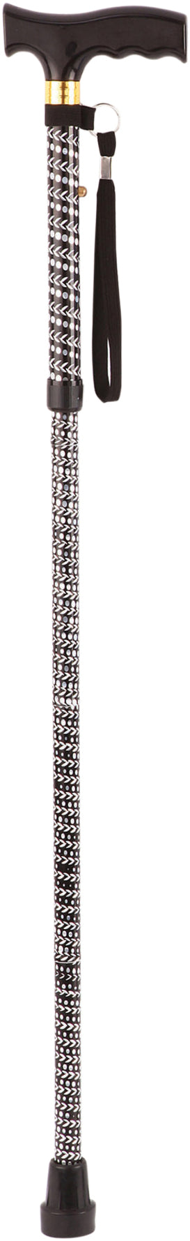 Aidapt Extendable Plastic Handled Walking Stick with Engraved Pattern