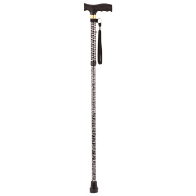 Aidapt Extendable Plastic Handled Walking Stick with Engraved Pattern