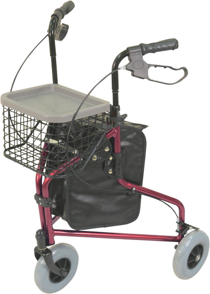 Aidapt Lightweight Tri Walker with Bag and Basket