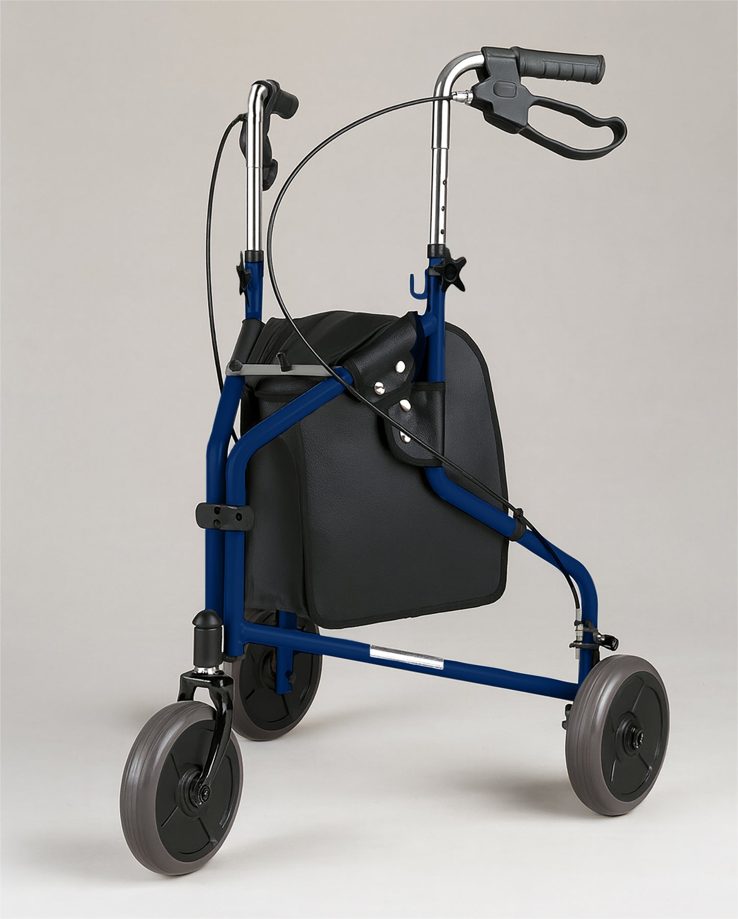 Aidapt Three Wheeled Steel Folding Tri Walker VP174 With Shopping Bag