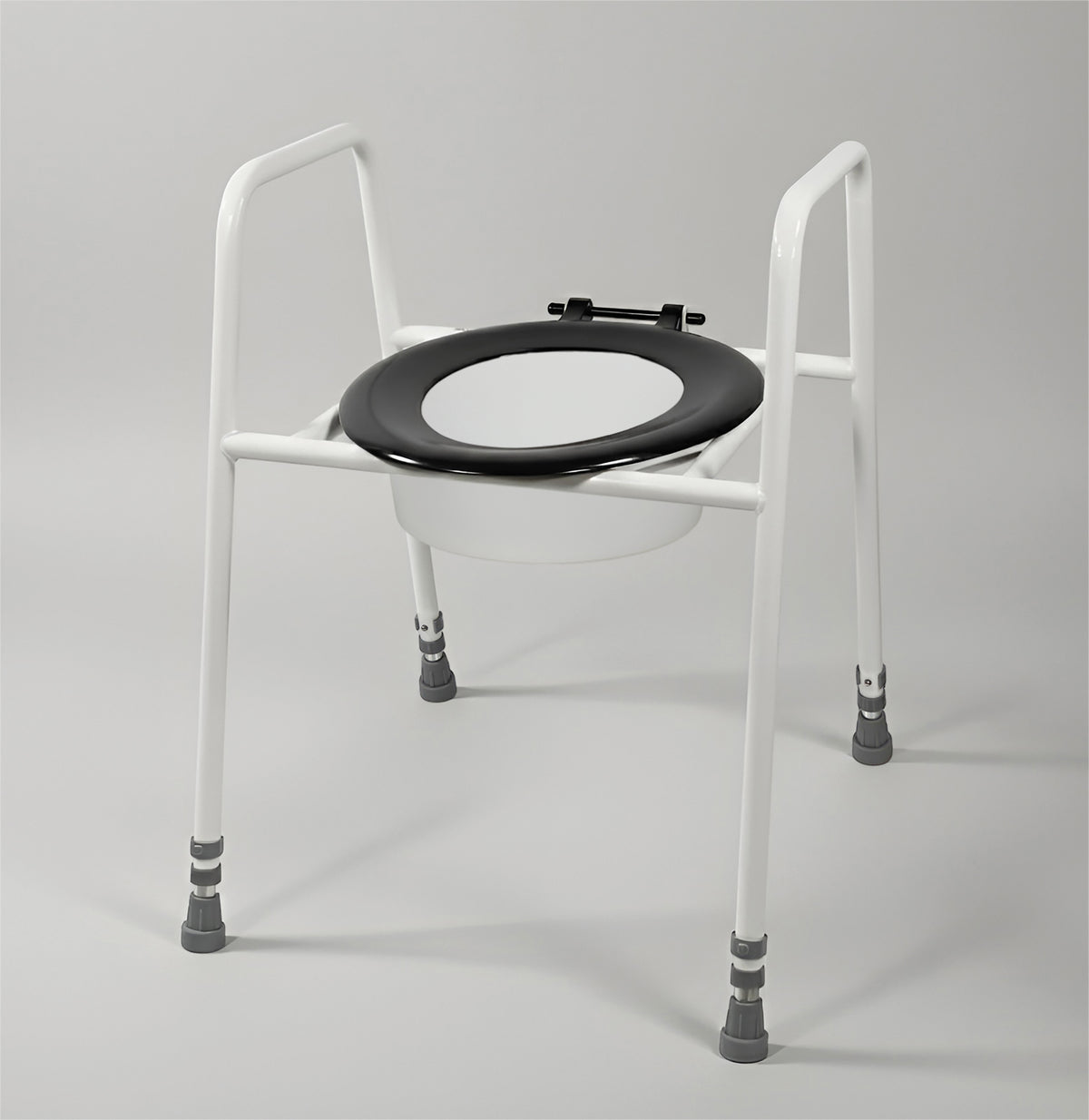Aidapt Solo Skandia Adjustable Height Toilet Frame with Sleeve free standing or floor fixed VR157