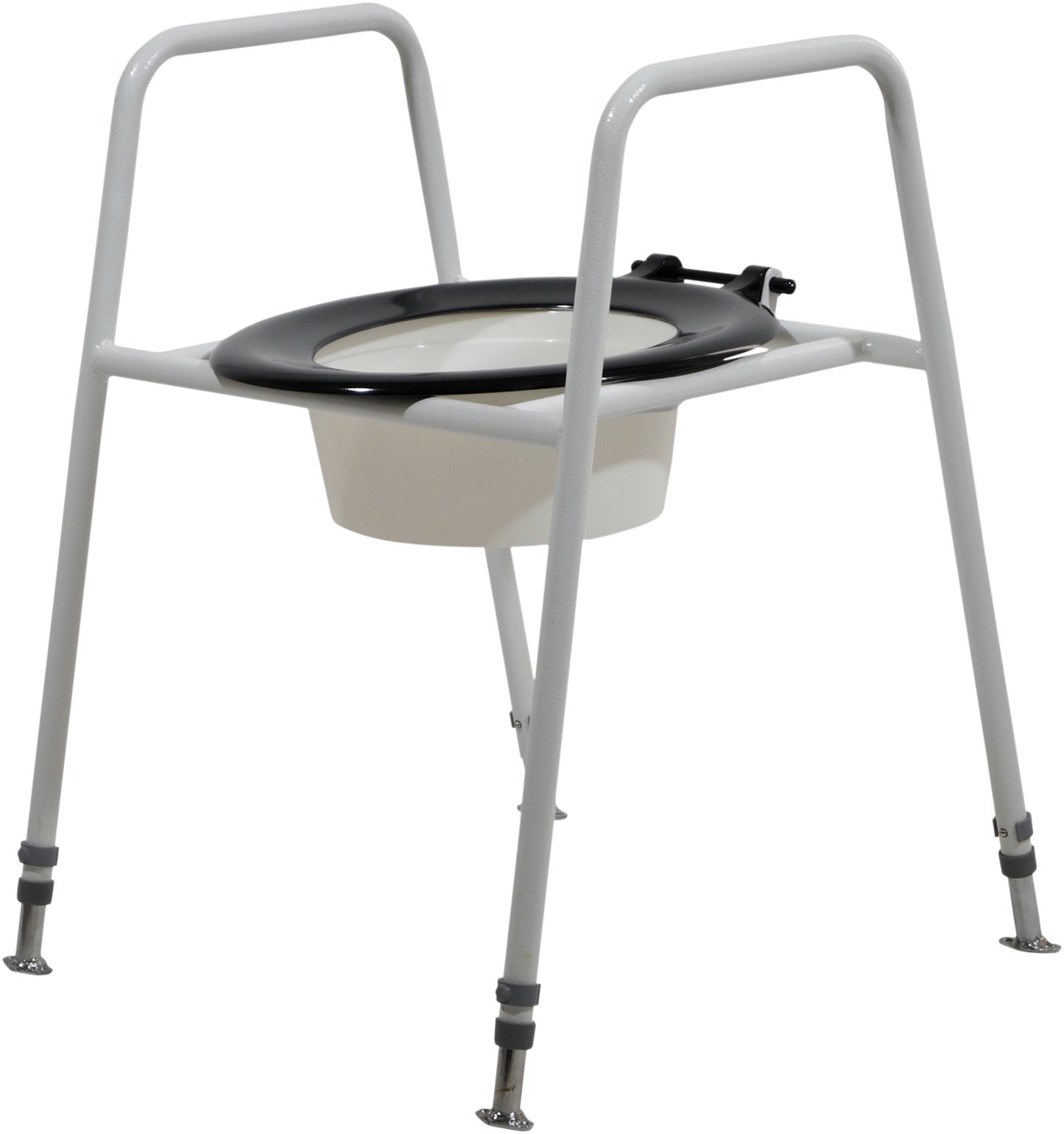 Aidapt Solo Skandia Adjustable Height Toilet Frame with Sleeve free standing or floor fixed VR157