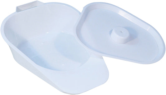 Aidapt Plastic Bedpan Bed Pan Urinal with Lid VR275S White Toileting Travel