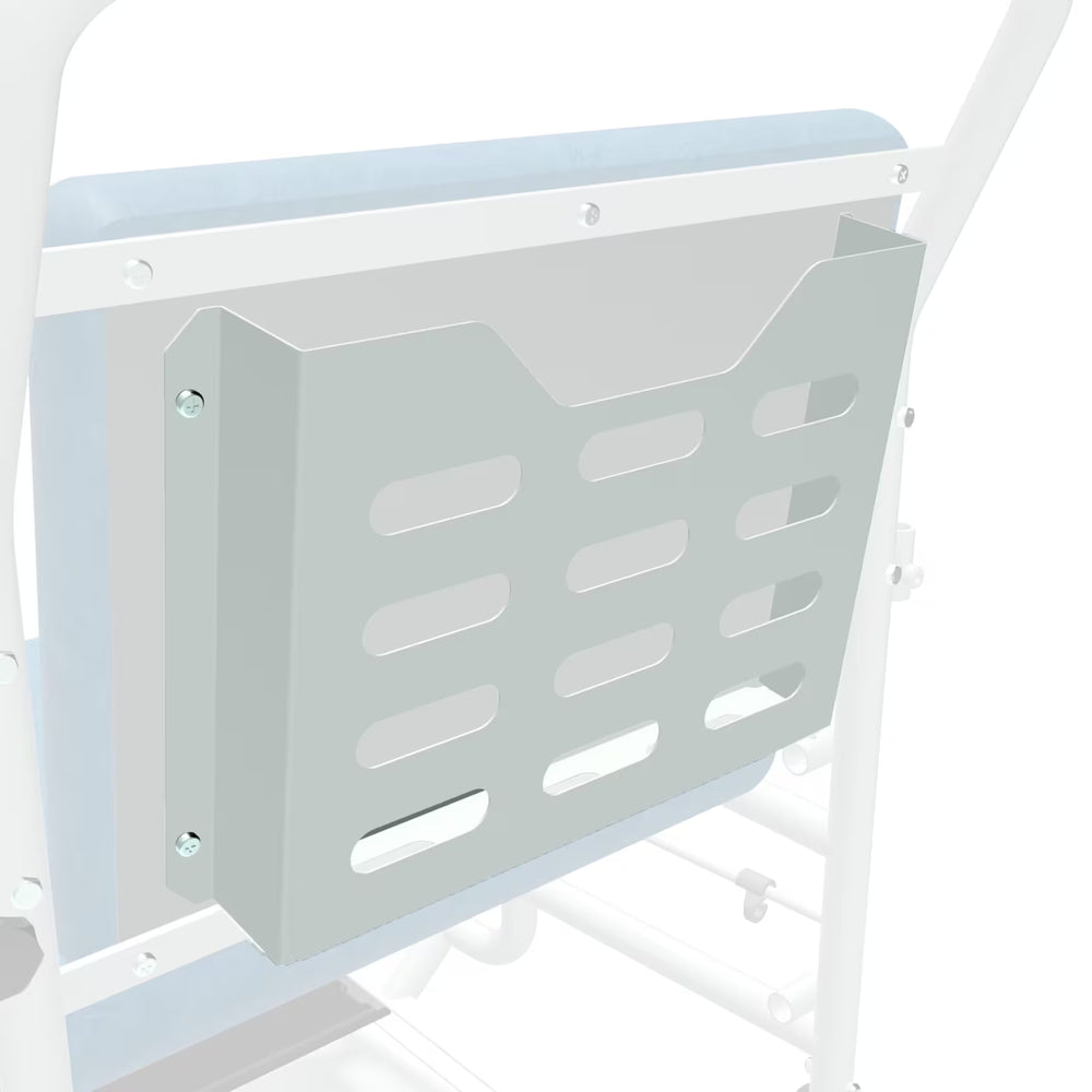 MC8000 Portman Porter Hospital Transport Chair Wheelchair Standard Seers Medical Sky Blue Vinyl