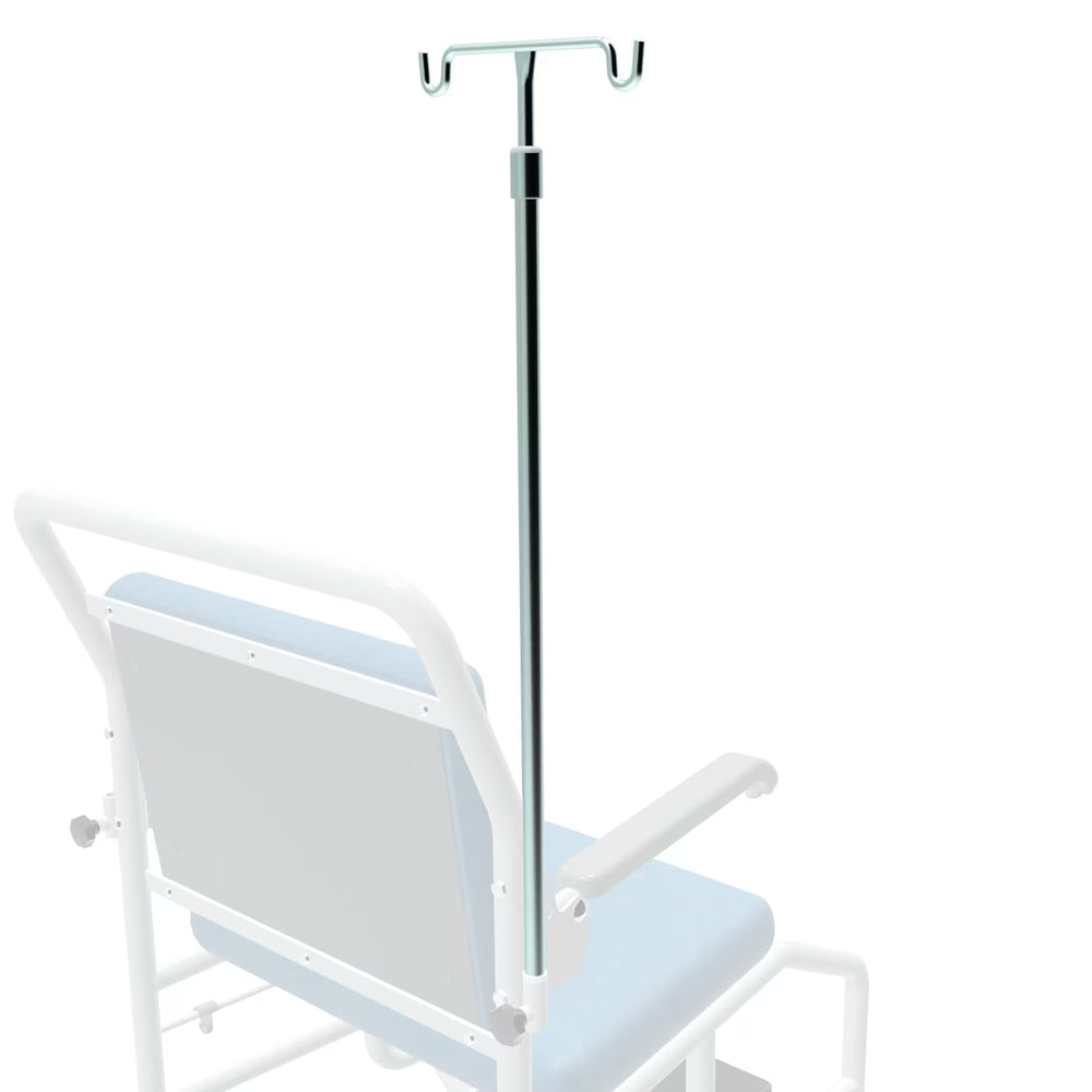 MC8000 Portman Porter Hospital Transport Chair Wheelchair Standard Seers Medical Sky Blue Vinyl