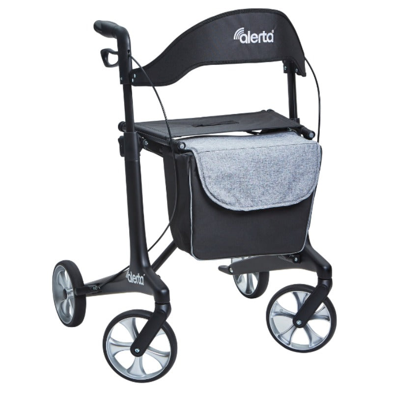 Alerta Carbon Ultra Lightweight Folding 4 Wheel Walker Rollator ALT-R016 Black or Satin Red