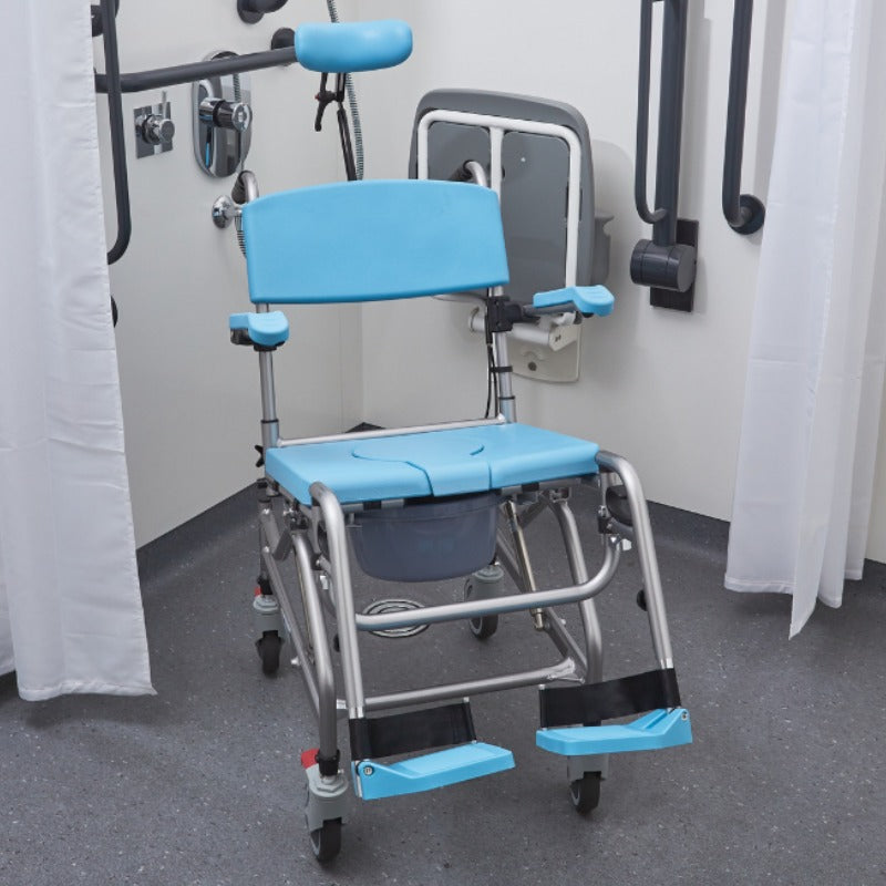 ALT-SC300 Alerta Aqua Community Tilt In Space Shower Commode Toilet Chair