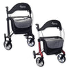 Alerta Carbon Ultra Lightweight Folding 4 Wheel Walker Rollator ALT-R016 Black or Satin Red