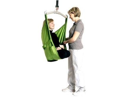 Liko Hillrom Single Double Amputee High Back Sling Model 75 Polyester Reclined Head Support