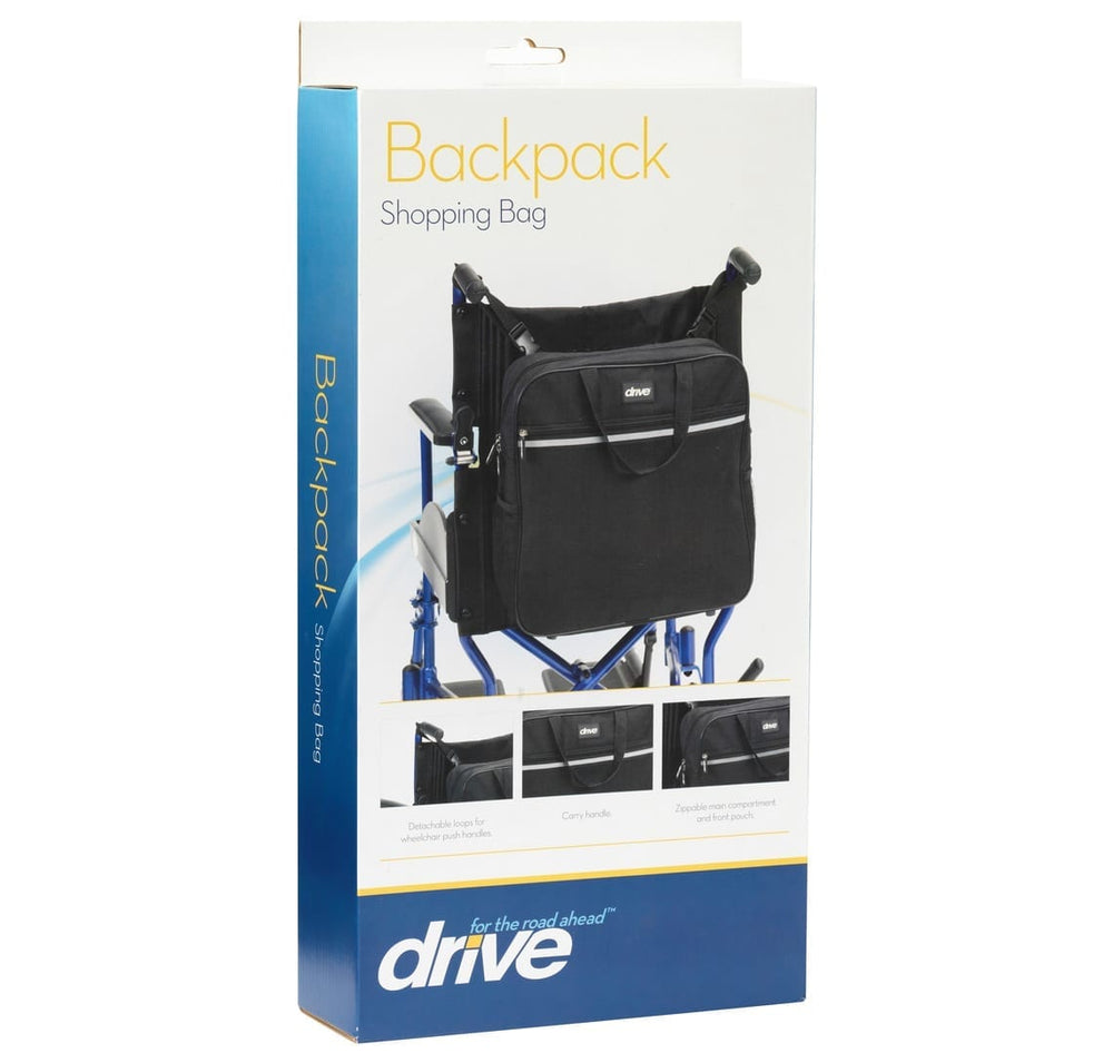 Drive Medical Backpack Wheelchair Rear Shopping Bag Adjutable slip on RT-WCBAG1