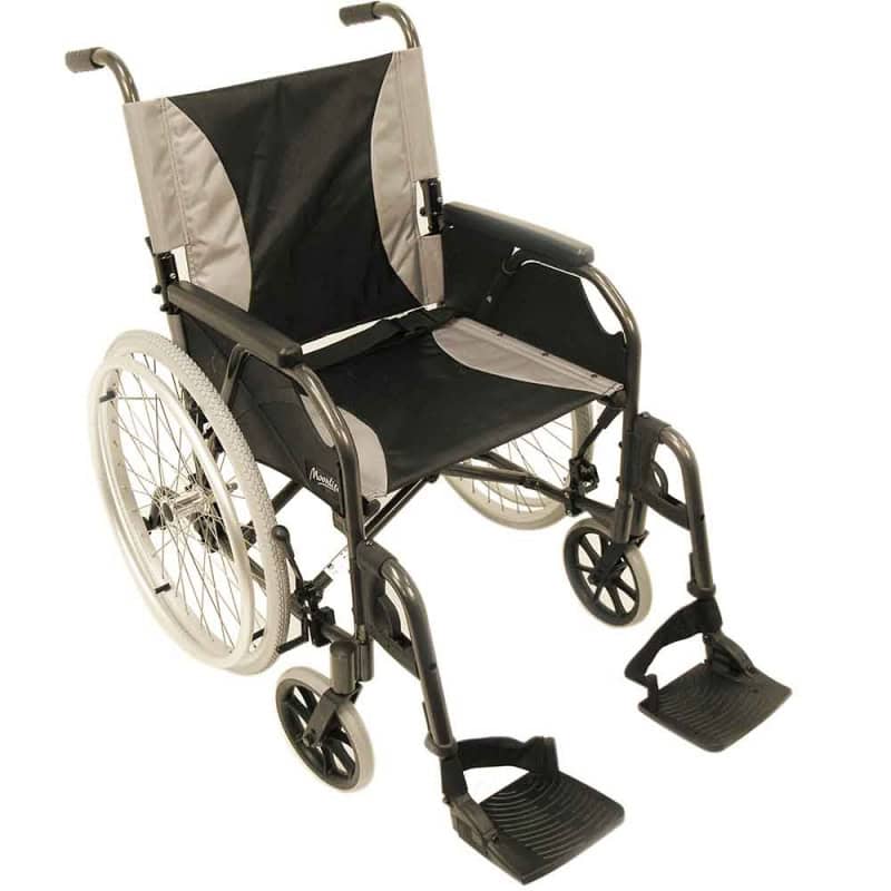 Sunrise Medical Breezy Moonlight Super Lightweight Crash Tested Transit Attendant or Self Propelled Wheelchair Moonlite