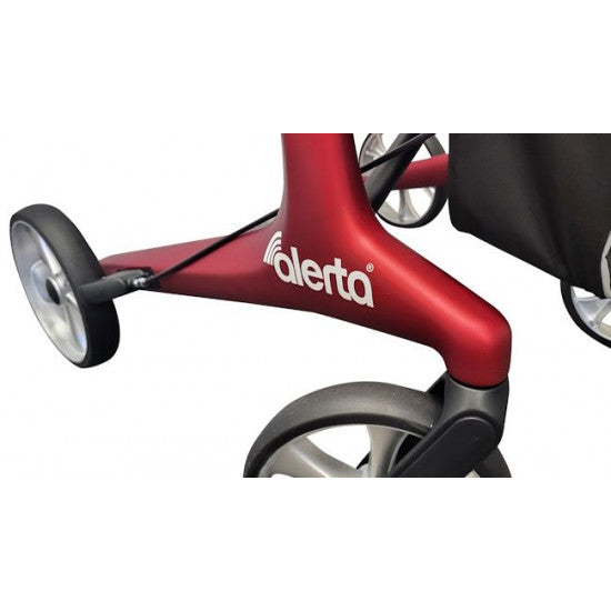 Alerta Carbon Ultra Lightweight Folding 4 Wheel Walker Rollator ALT-R016 Black or Satin Red
