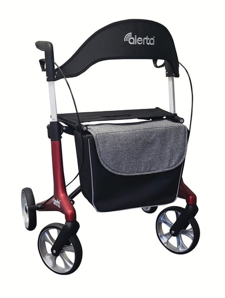 Alerta Carbon Ultra Lightweight Folding 4 Wheel Walker Rollator ALT-R016 Black or Satin Red