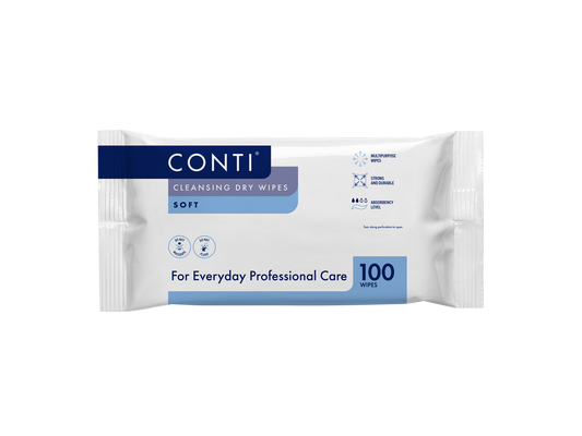 Conti Soft Cleansing Disposable Super Large Dry Patient Care Wipes Large 32 x 28CM Single Pack 100