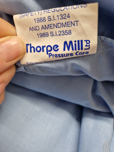 Side Rail Buffer Pads 3 bar Padded Cotside Covers Bumpers Washable Blue with Tucks - Thorpe Mills Standard 5408P Roma Medical