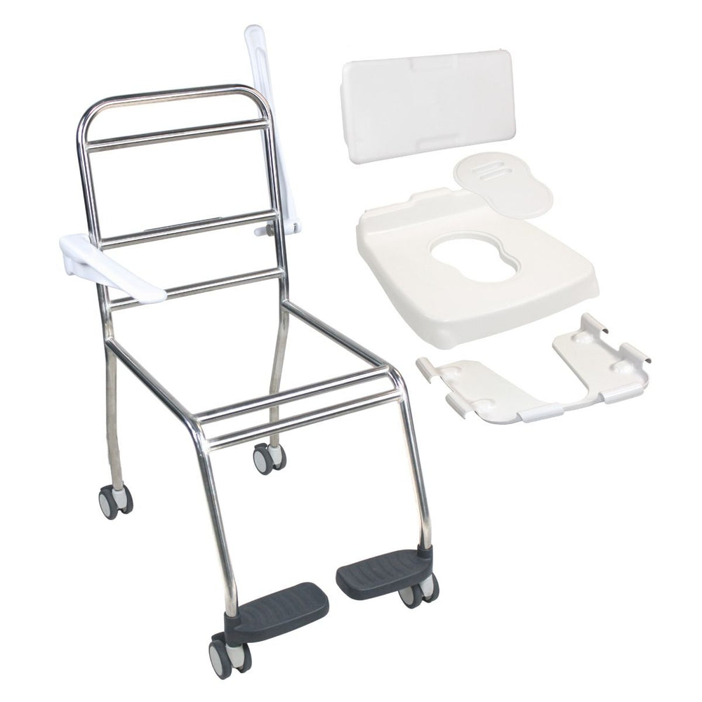 Bristol Maid Commode / Shower Chair - Easyclean, Mobile CSC/S/600