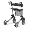 Days Deluxe Lightweight Folding Compact 4 Wheel Walker Rollator Silver 091439314 Travel Fold Flat