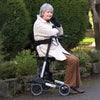 Days Deluxe Lightweight Folding Compact 4 Wheel Walker Rollator Silver 091439314 Travel Fold Flat
