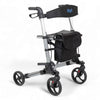Days Deluxe Lightweight Folding Compact 4 Wheel Walker Rollator Silver 091439314 Travel Fold Flat