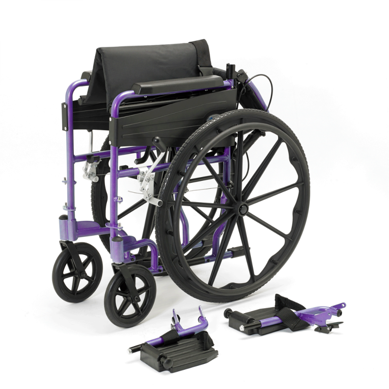 Days Escape Lite Sturdy Comfy Lightweight Self Propelled Wheelchair Light Blue Narrow Standard Wide