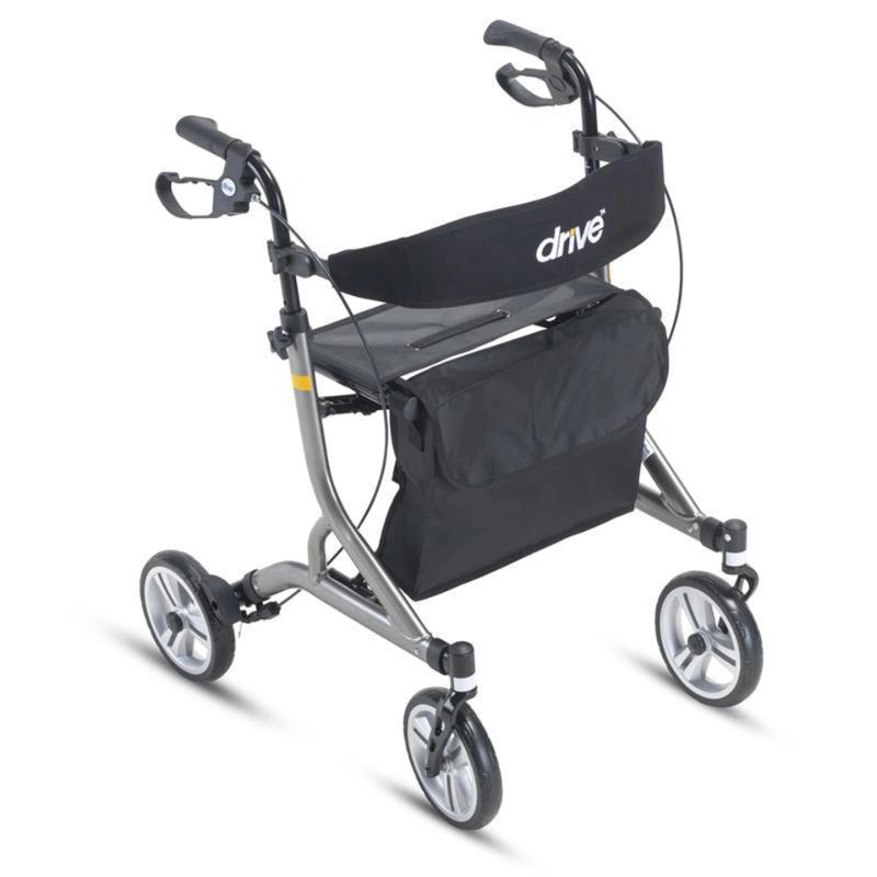 Drive Devilbiss Nitro SL Super Lightweight 4 Wheel Walker Rollator Outdoor Indoor Blue Grey 700300300 700300100
