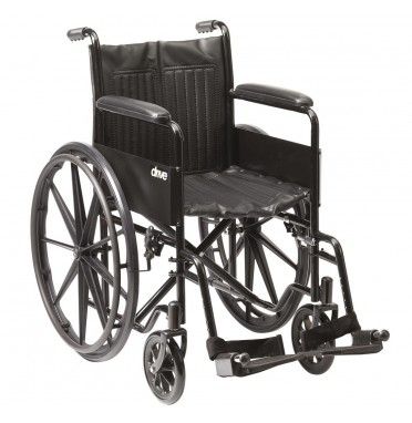 Drive Medical S1 Self Propelling Steel Wheelchair Outdoor Indoor Vinyl Upholstery CS1142SPMAG
